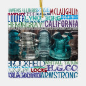 Glasinsulator-SAMMOREN - Ziergeschenk Keramikornament (Vorderseite)