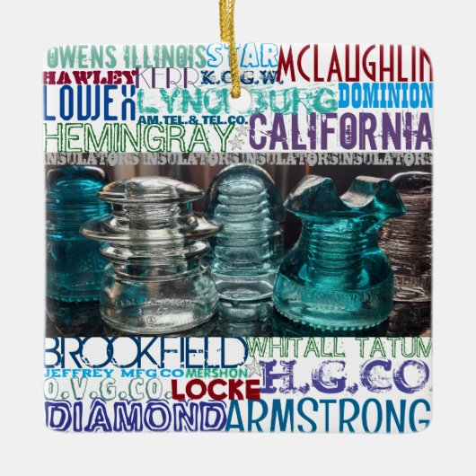 Glasinsulator-SAMMOREN - Ziergeschenk Keramikornament (Vorderseite)