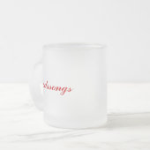 Glaskaffee-Tasse-Totes Rot Mattglastasse (Vorderseite Links)