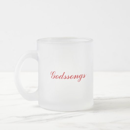 Glaskaffee-Tasse-Totes Rot Mattglastasse (Links)