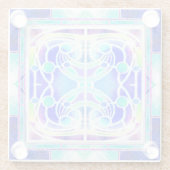 Glaskathodenfenster in Blau Glasuntersetzer (Rückseite)