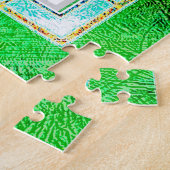 Glaskathodenfenster in Cooler Minze grün Puzzle (Seite)