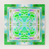 Glaskathodenfenster in Cooler Minze grün Puzzle (Horizontal)