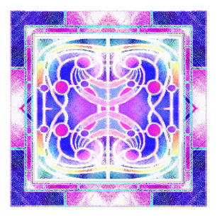 Glaskathodenfenster in Lilac und Pink Fotodruck