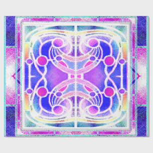 Glaskathodenfenster in Lilac und Pink Geschenkpapier