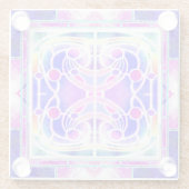 Glaskathodenfenster in Lilac und Pink Glasuntersetzer (Rückseite)