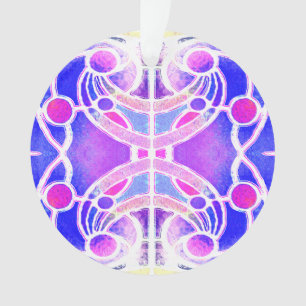 Glaskathodenfenster in Lilac und Pink Ornament