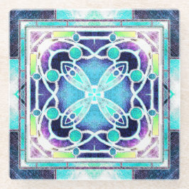 Glaskathodenfenster in Navy und Blau Glasuntersetzer