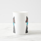 Glaskatze mit einer Tasse Kaffee (Vorderseite)