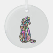 Glaskatze Ornament Aus Glas (Vorderseite)