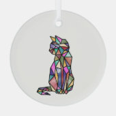 Glaskatze Ornament Aus Glas (Rückseite)