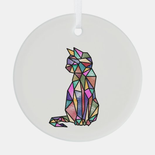 Glaskatze Ornament Aus Glas (Rückseite)