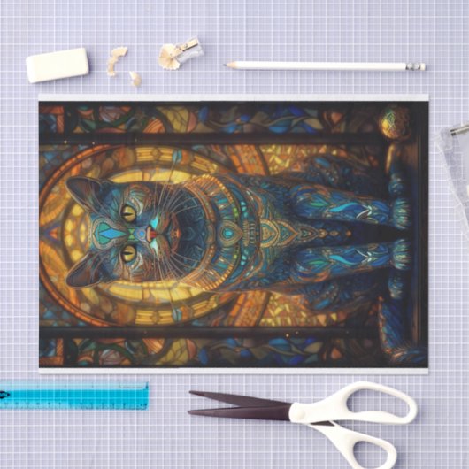 Glaskatze Seidenpapier (Handwerk)