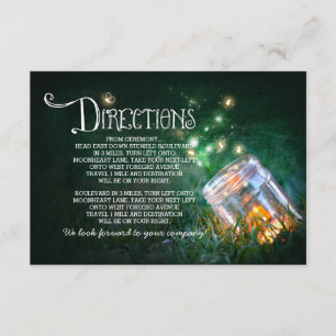 Glaskeramikfireflies Hochzeitsplanung Karte