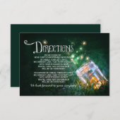 Glaskeramikfireflies Hochzeitsplanung Karte (Vorne/Hinten)