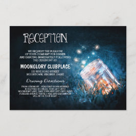 Glaskeramikfliesen Blue Night Hochzeitsempfang Begleitkarte