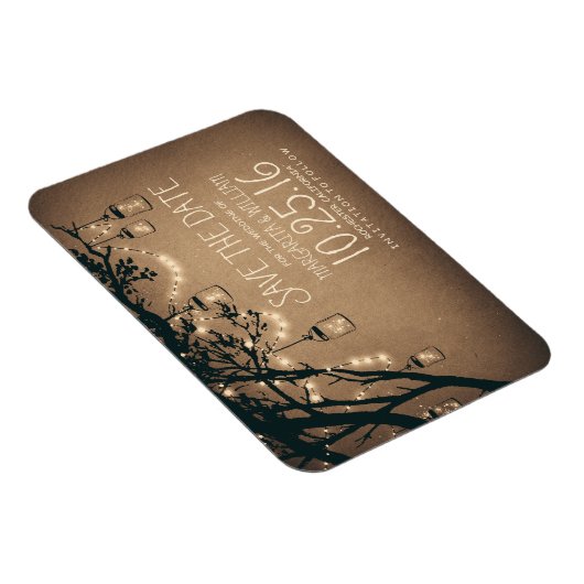 Glaskeramikgläser Save the Date Magnet (Rechte Seite)