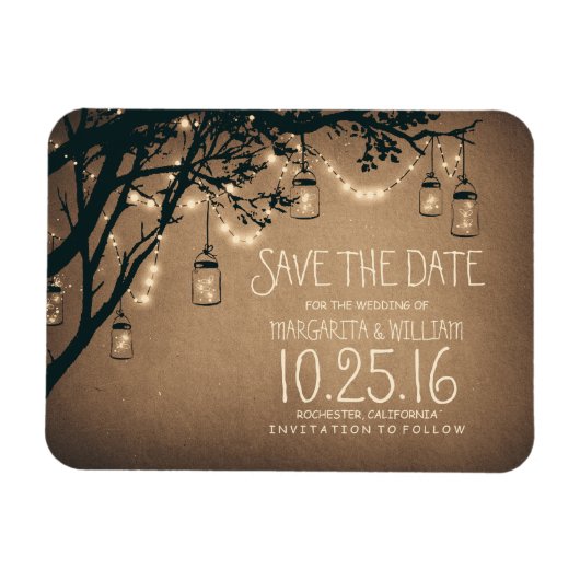 Glaskeramikgläser Save the Date Magnet (Horizontal)
