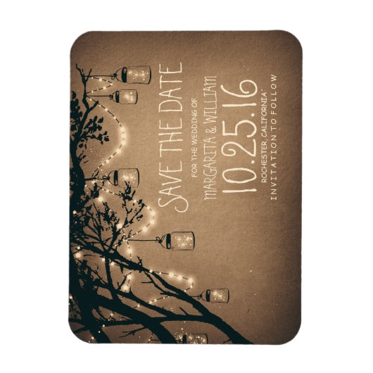 Glaskeramikgläser Save the Date Magnet (Vertikal)