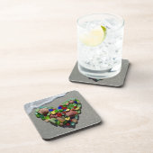 Glaskeramikherz, Foto aus Strandglas Untersetzer (Rechte Seite)