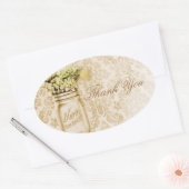 Glaskeramikklee aus Champagner Ovaler Aufkleber (Umschlag)