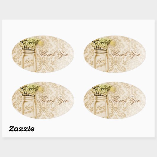 Glaskeramikklee aus Champagner Ovaler Aufkleber (Blatt)