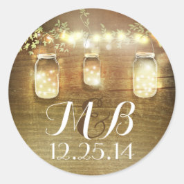 Glaskeramikklemme leuchtet Hochzeitsaufkleber Runder Aufkleber