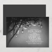 Glaskeramikstrahler Vintages Brautparty Einladung (Vorne/Hinten)