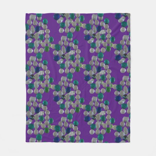 Glaskies-Muster Kruste. LILA Fleece Blanket (Vorderseite)