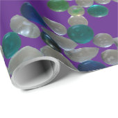 Glaskies-Muster Kruste. LILA Schleifpapier Geschenkpapier (Rolleneckpunkt)