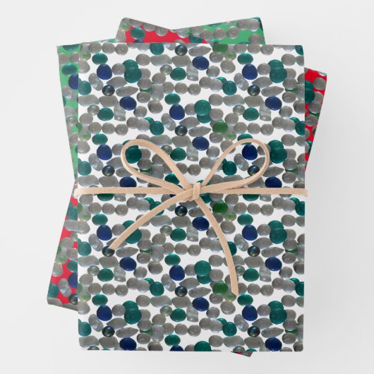 Glaskies-Muster Kruste. Umschlagpapier Geschenkpapier Set (Beispiel)