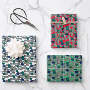 Glaskies-Muster Kruste. Umschlagpapier Geschenkpapier Set