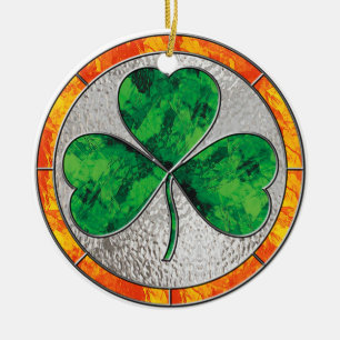 GlasKleeblatt-Verzierung Keramik Ornament