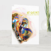 GlasKoi Fische danken Ihnen Gruß-Kartenvertikale Dankeskarte (Rückseite)