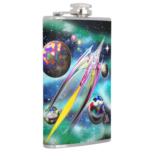 Glaskolben Flachmann (Rechts)