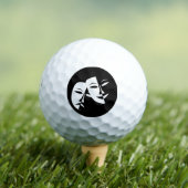 Glaskomödie/Tragedy Black/White Golfball (Insitu T-Shirt)