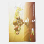 Glaskorb mit Früchten und Batterie Geschirrtuch (Vertikal)