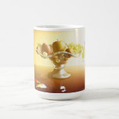 Glaskorb mit Früchten und Batterie Kaffeetasse (Mittel)