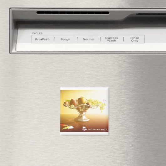 Glaskorb mit Früchten und Batterie Magnet (In Situ (Geschirrspüler))