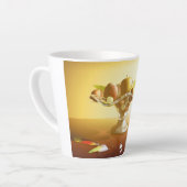 Glaskorb mit Früchten und Batterie Milchtasse (Linke Ecke)