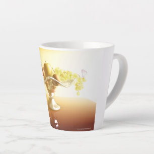 Glaskorb mit Früchten und Batterie Milchtasse