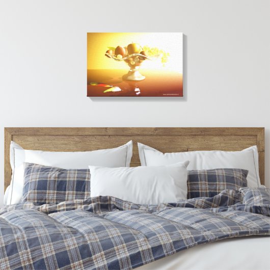 Glaskorb mit Früchten und Leinwand (Insitu (Schlafzimmer))