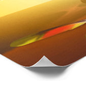 Glaskorb mit Früchten und Plakatkarton Poster (Ecke)