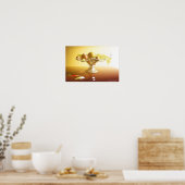 Glaskorb mit Früchten und Plakatkarton Poster (Küche)