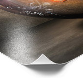 Glaskracktes Foto aus glühendem Glass (Ecke)