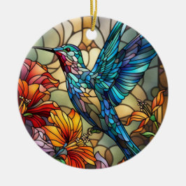 Glaskunst, Hummingbird, gefestigtes Glas Keramik Ornament