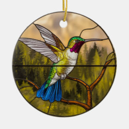 Glaskunst, Hummingbird, gefestigtes Glas Keramik Ornament