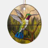 Glaskunst, Hummingbird, gefestigtes Glas Keramik Ornament (Links)