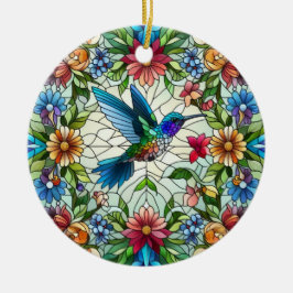 Glaskunst, Hummingbird, gefestigtes Glas Keramik Ornament