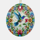 Glaskunst, Hummingbird, gefestigtes Glas Keramik Ornament (Links)